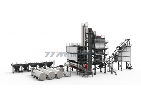 Trạm trộn Asphalt (với thùng chứa bên), Seri PLB