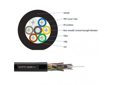Cáp quang treo/Cáp quang luồn ống phi kim loại GYFTY