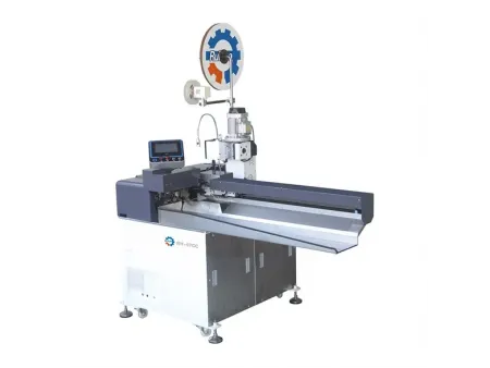 Máy ép dập đầu cos và mạ thiếc một đầu tự động cho cáp dẹt