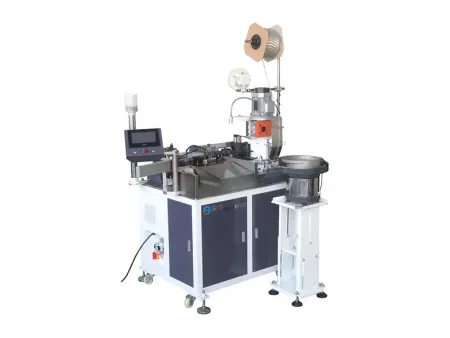 Máy ép dập đầu cos và chụp vỏ nhựa một đầu tự động