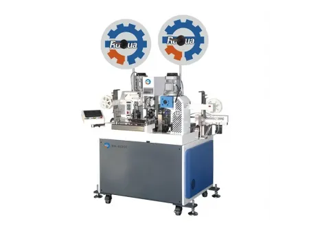 Máy ép dập đầu cos hai đầu và lắp cao su chống nước một đầu tự động
