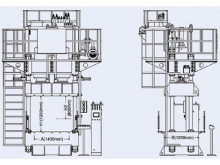 Máy Ép Thủy Lực 4 Trụ HBP-500T/DDH