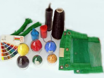 Color Master Batch, Masterbatch for PE, PP, PS, ABS, HIPS Yarn                (Ứng dụng trong sản xuất cỏ nhân tạo)