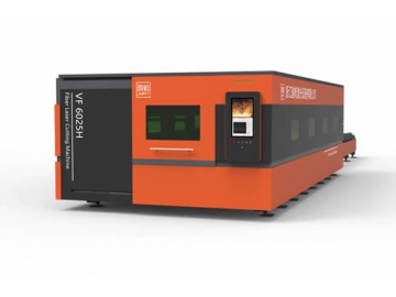 Máy cắt laser sợi quang công suất cao, VF6025H  Máy cắt laser sợi quang kín hoàn toàn với bàn đưa đón